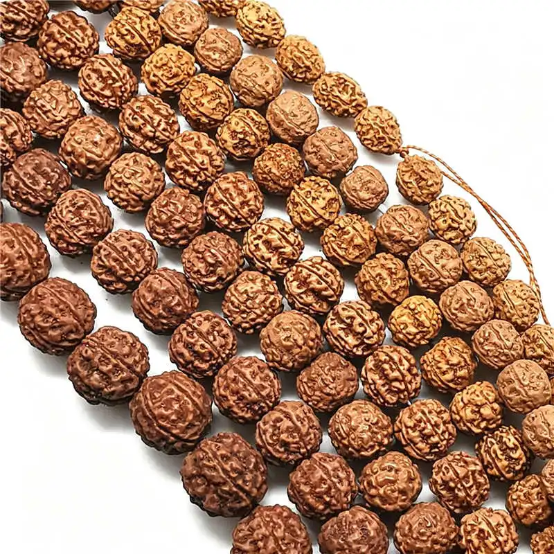 Big Sizes Real Rudraksha Bodhi Beads Strand 12mm 13mm 14mm 15mm