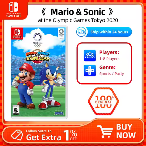 Mario Sonic at the Olympic Games Tokyo 202  - Nintendo Switch Game  Physical Cartridge Support TV Tabletop Handheld Mode