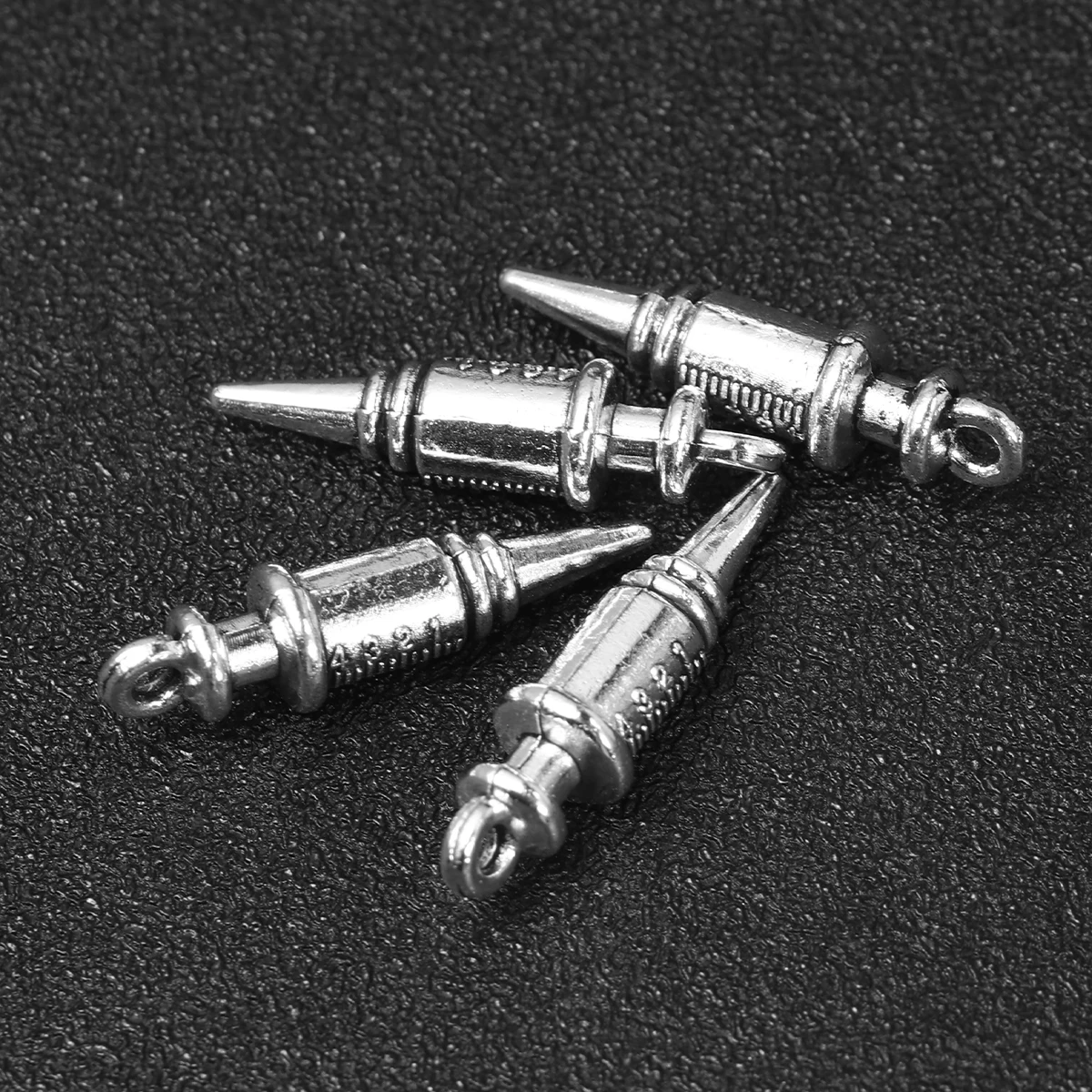 

50pcs Syringe Pendants DIY Jewelry Supplies Hospital Theme Charm Accessories for Necklace Bracelet Earrings Gifts