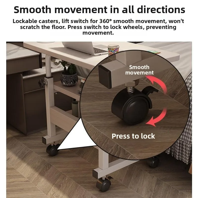 ly Esstisch für Patienten, Bede-Tisch, mobiler höhenverstellbarer Pflege-Mond-Raumtisch, Krankenhaus-Ward, stabiler Tisch