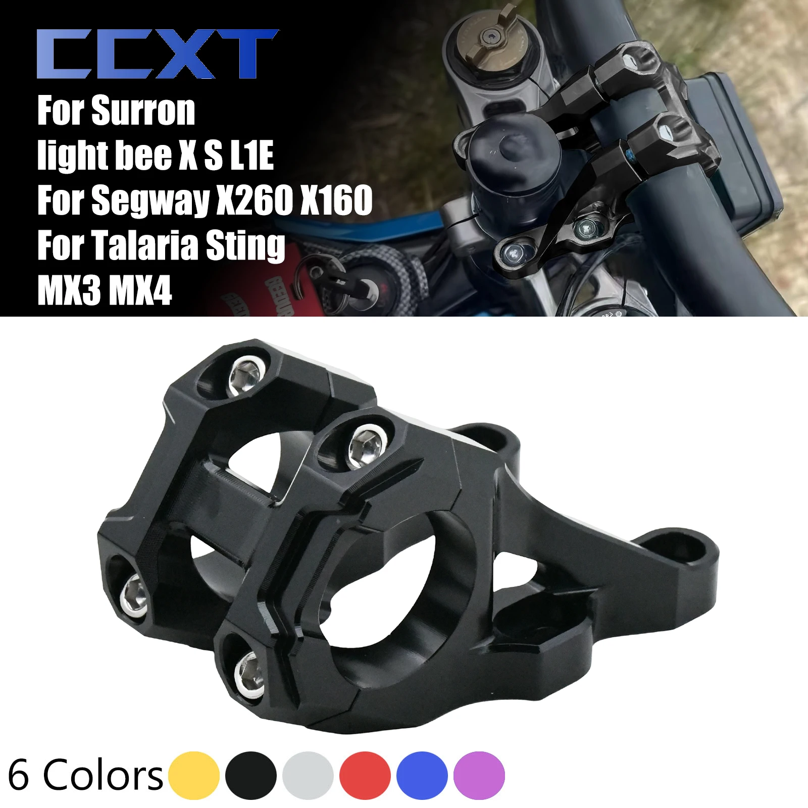 

Электрические мотоциклы: Вынос руля CNC 31,8 мм с прямым креплением для Surron Light Bee S X L1E, Segway X260 X160, Talaria Sting MX3 MX4