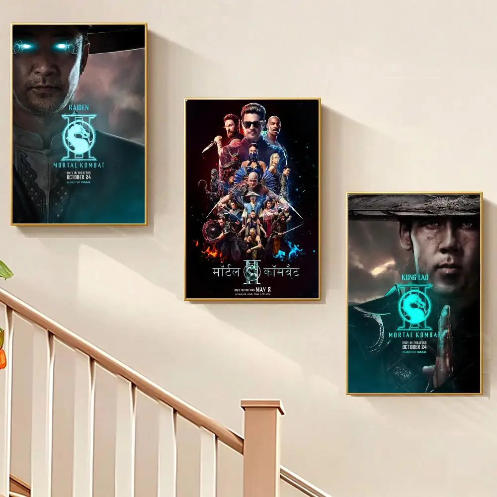 Game Modern Mortal Kombat Poster HD Waterproof PP Wall Art, Self Adhesive Home Decor for Bedroom and Living Room