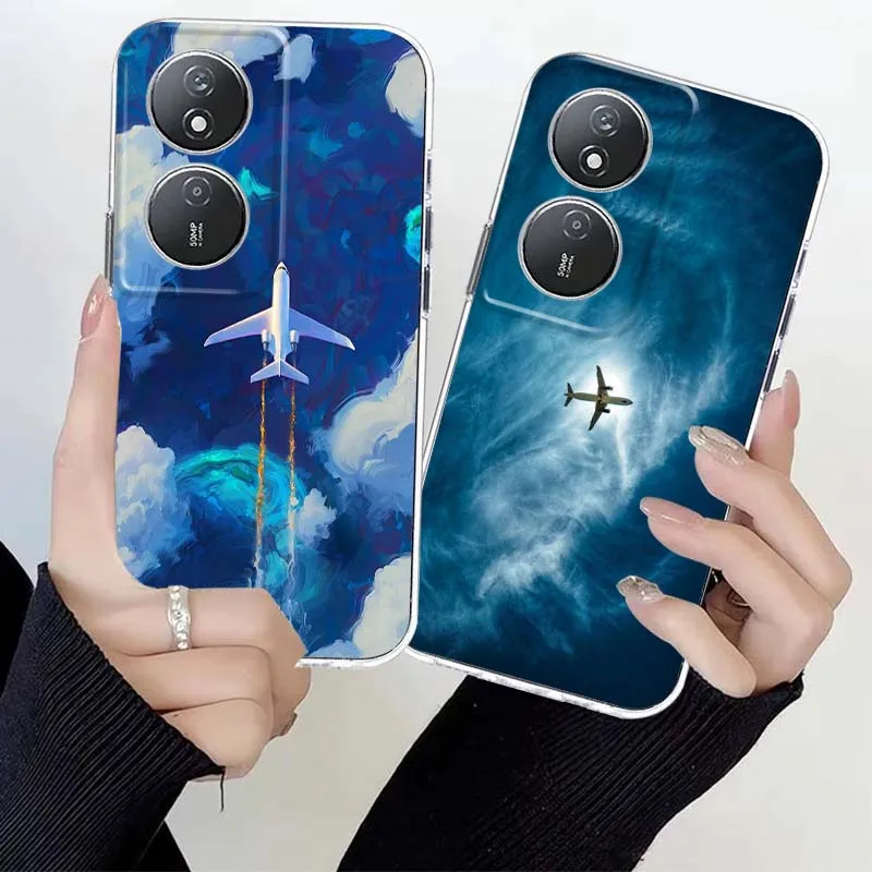 Capa de Celular Fashion Sky Airplane Art para Honor Magic 8 7 6 5 4 3 400 200 100 90 80 70 50 9X Pro Flat GT Smart Lite
