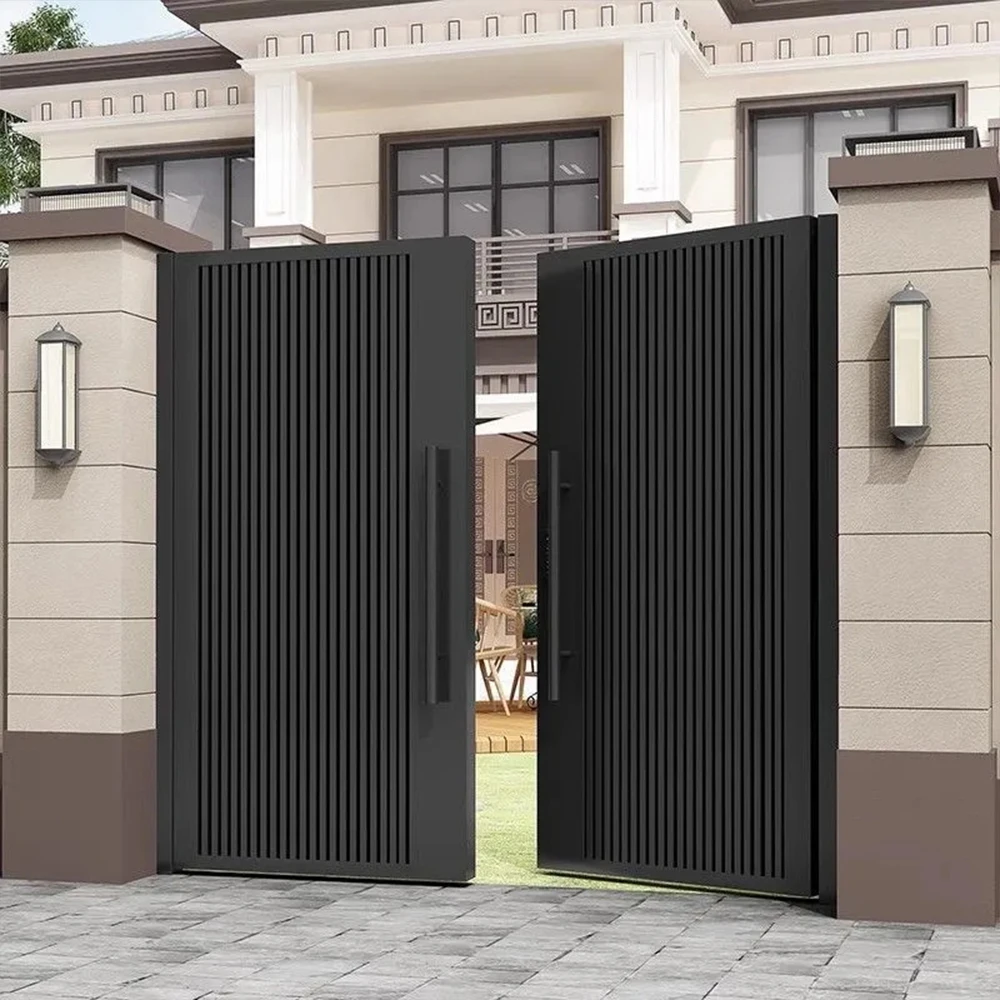 Sixinalu 開き窓玄関ゲートドアメインフェンスアルミビッグハウスエクステリアパティオバックサイドドア家の装飾カスタムパネル