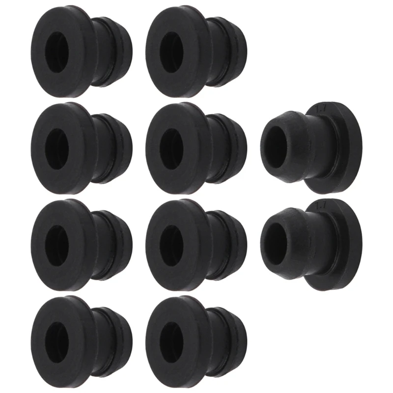 10Pcs Scratchproof Grates Grommet Kit Stove Grommets Stove Parts Heat Resistant Grate Pad Accessories Black