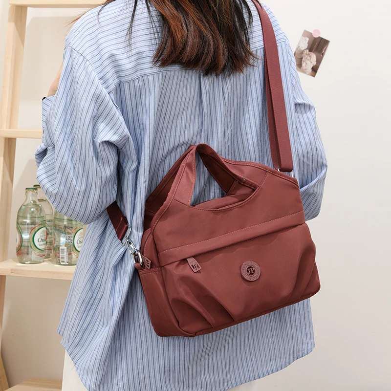 Damen-Handtasche mit großem Fassungsvermögen, leichte Nylon-Umhängetasche, Handtasche, Crossbody-Tasche, Tragetasche für den täglichen Gebrauch – Detail 15