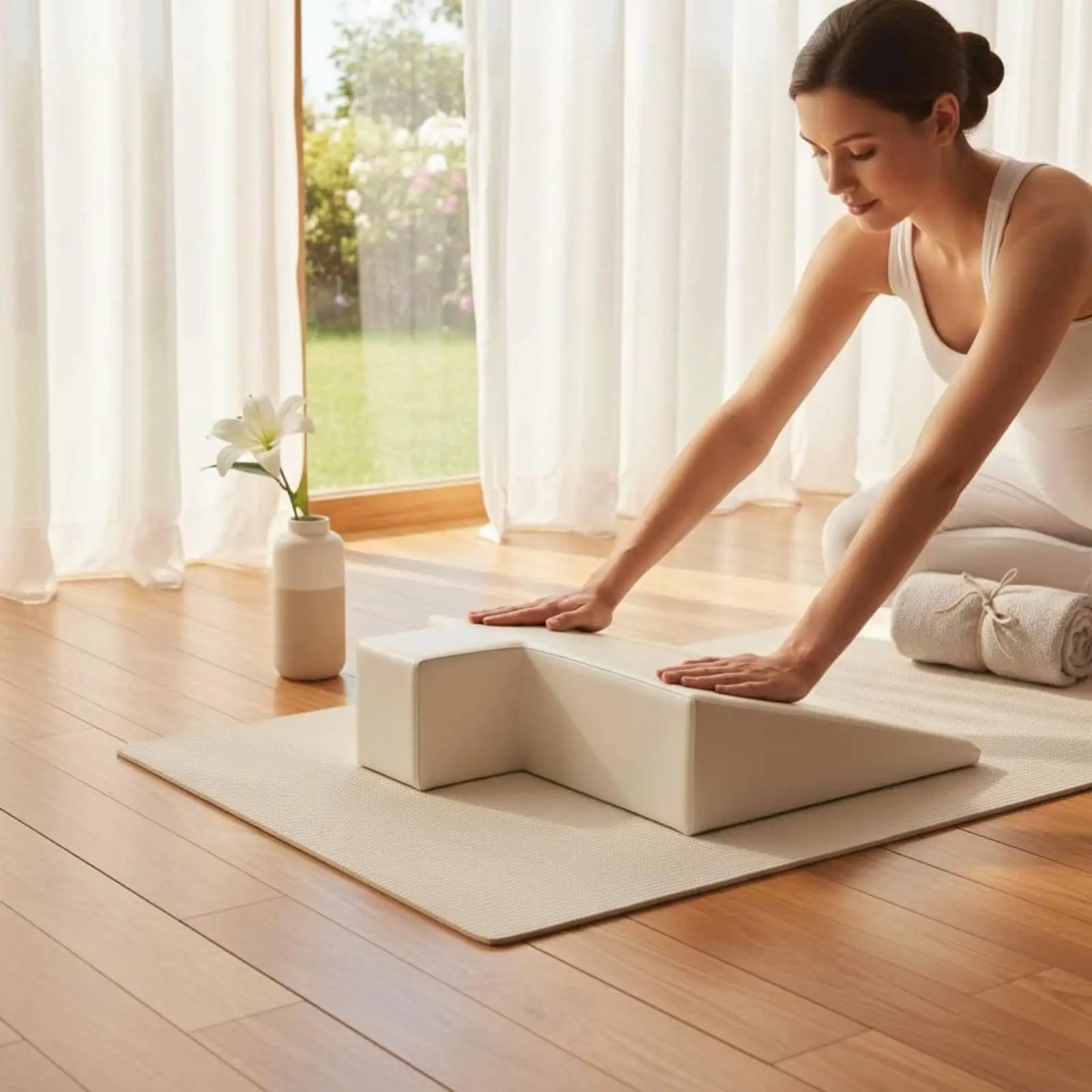Maternity Support Cushion Dense Foam Exercise Pillow Fitness Pilates Accessory for Pilates Reformer Bed Prenatal Use