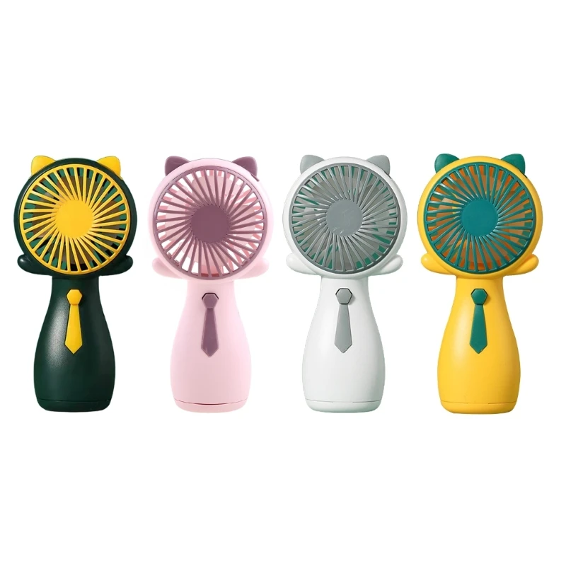 Cartoon for Cat Handheld Fan Portable USB Mini Desk Fan Outdoor Small Cooling Fan for Home. Commutes, Office