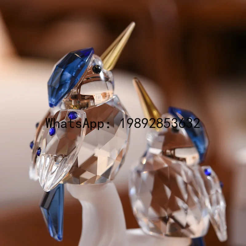 PYJ crystal kingfisher wedding hotel living room decoration crystal handicraft ornament