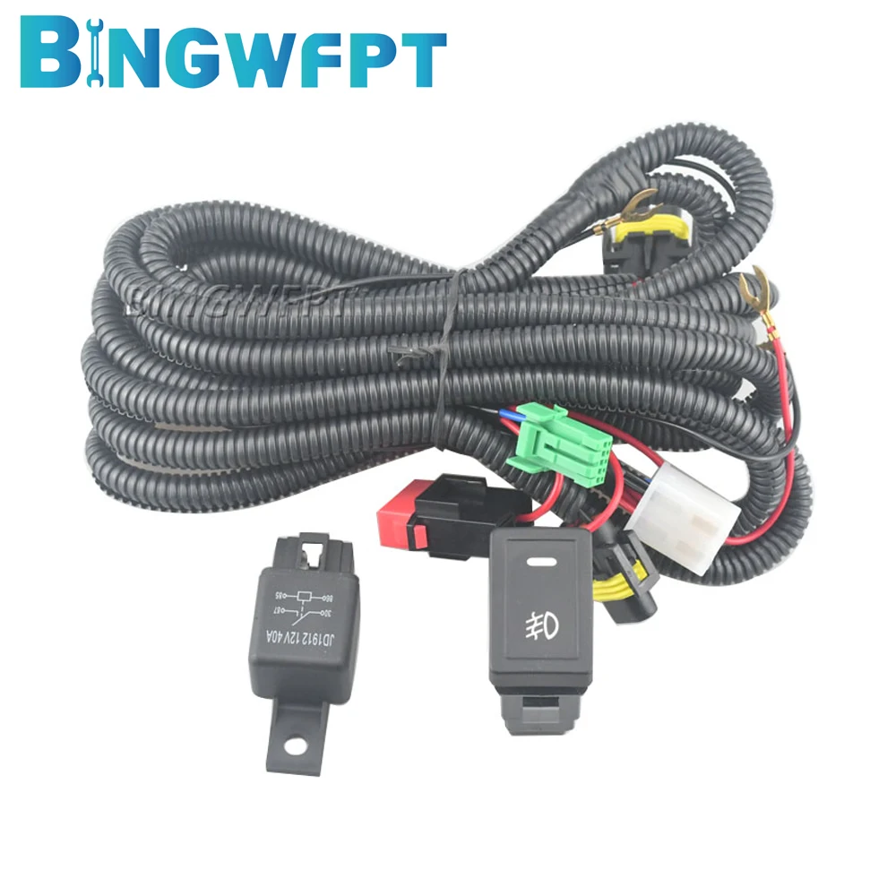 Wiring Harness Wire Sockets + Switch For H8 / H11 Fog Lamp For For Suzuki Jimny FJ 1998 1999 2000 2001 2002 2003-2014