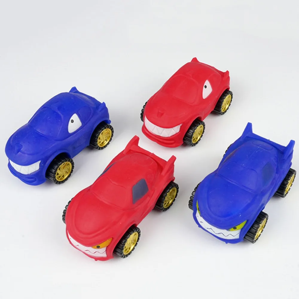 Squeeze tubarão estiramento carro brinquedo de alta elasticidade alongar alongamento carro brinquedo deslizante com roda macio dos desenhos animados brinquedo fidget