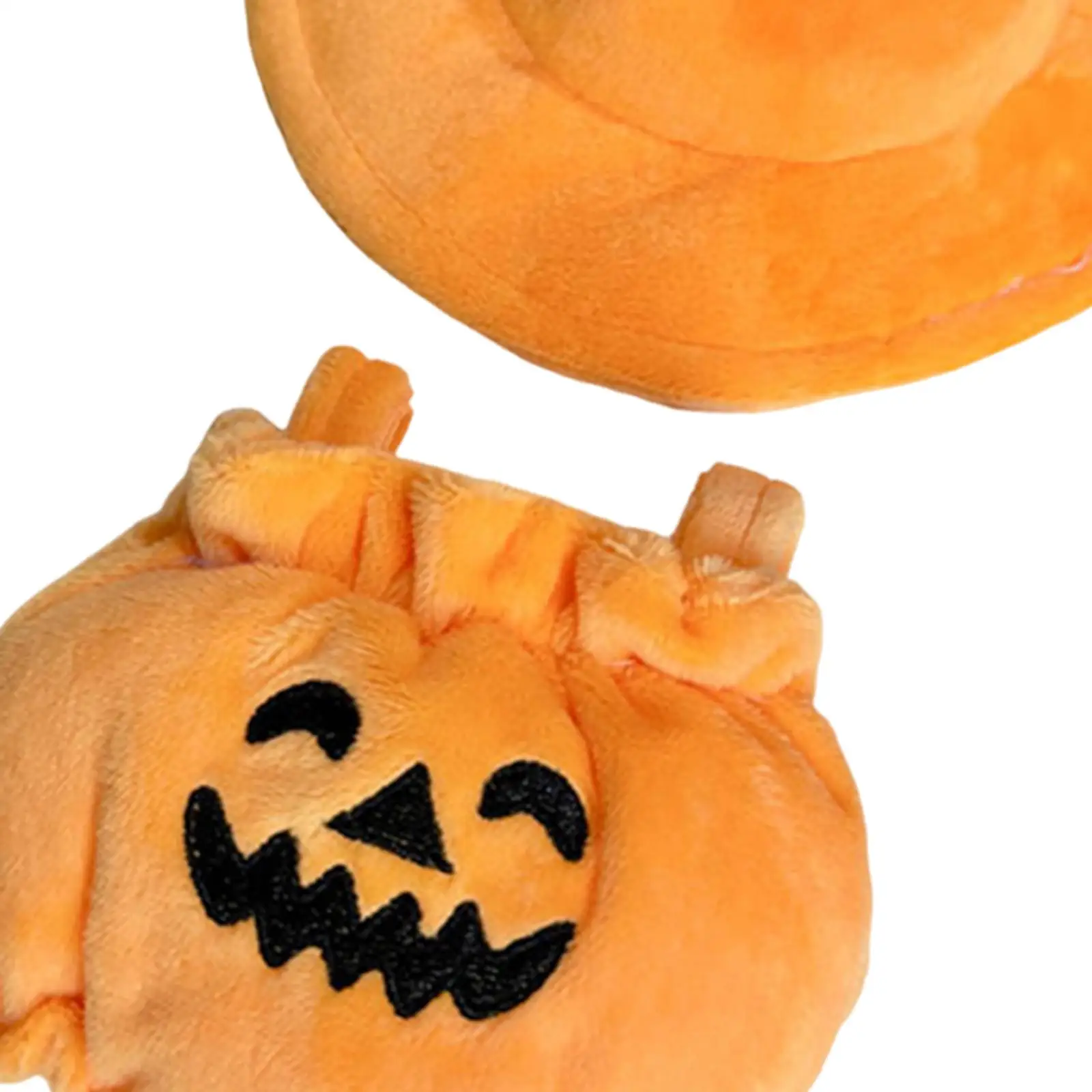 Ropa de muñeca de peluche para disfraces de calabaza de dibujos animados de 15cm y 17cm, accesorios suaves para fotos, vestido de muñeca de peluche, traje de muñeca