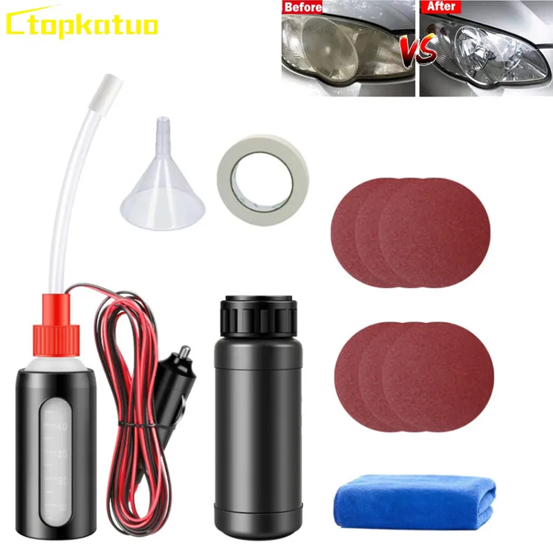

New 100ML Liquid Headlight Restoration Kit For Car Headlamps Polishing Repair Set Electric Heating cup Polisher Refurbishes