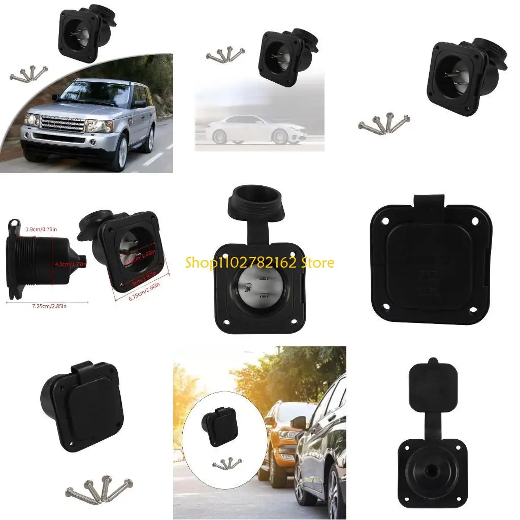 

547B Waterproof Flush Socket Power Inlet Port Plug Plastic for Caravans & Motorhomes