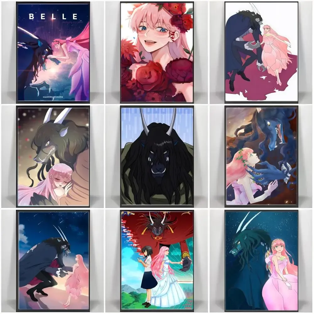 Cartoon T-The Freckleds Princesss Poster Self-adhesive Art Waterproof Paper Sticker Coffee House Bar Room Wall Decor