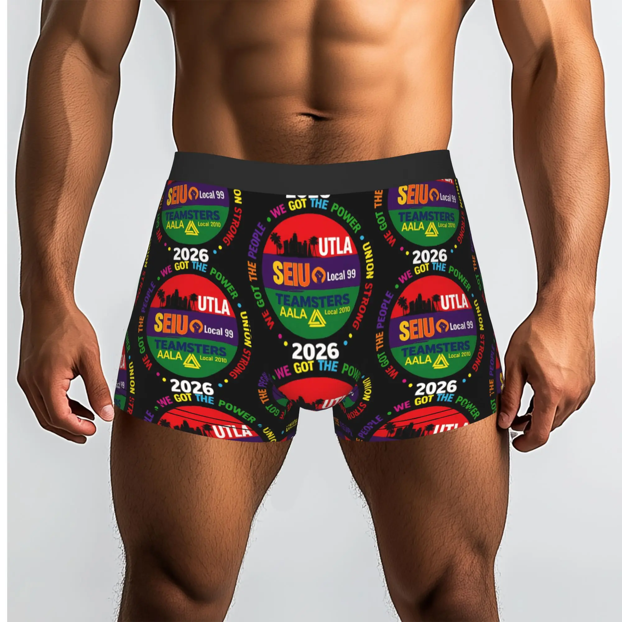 Utla Seiu Aala We Got The People   Labor Movement Underpants Breathbale Panties Male Underwear Print Shorts Boxer Briefs