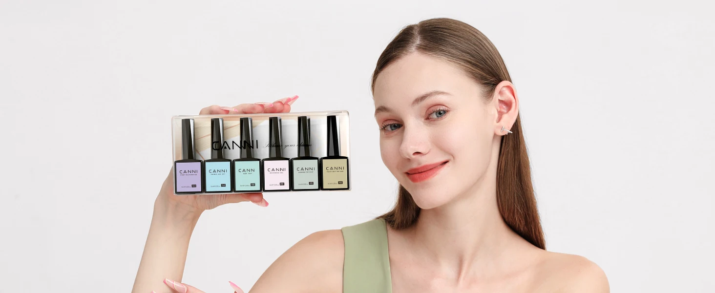 CANNI TPO/HEMA FREE Gel-Nagellack-Set, 24 Farben, 9 ml, nacktes Braun, BaseTop, UV-LED, Soak Off Gel-Nagelkunst-Set, Maniküre, DIY, Salon – Detail 23