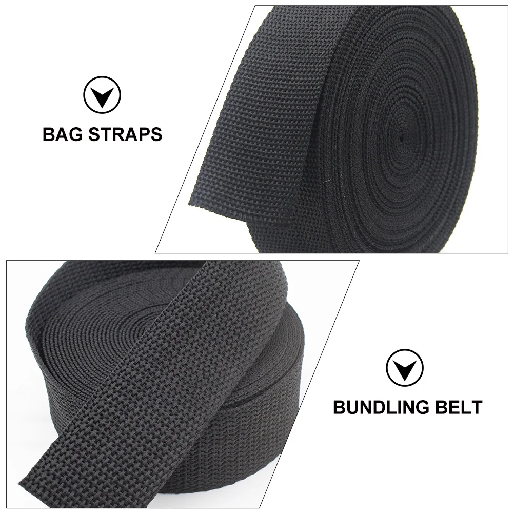 Bündeln Sie Perlen-Gurtband, Baum-Krawattenriemen, schwarzes PP-Material, langlebige Taschen, Rucksäcke, Handtaschen, Schulgepäck, DIY-Geschenke, Gartenarbeit
