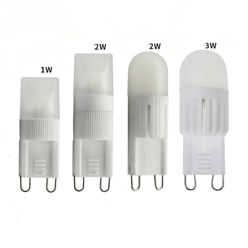 5/10 szt. ściemnialnych żarówek LED G9, mini żarówka wtykowa DC12V 220V 1W 2W 3W, reflektor ceramiczny LED, żarówka kukurydziana, lampa kryształowa 3000k 6000k