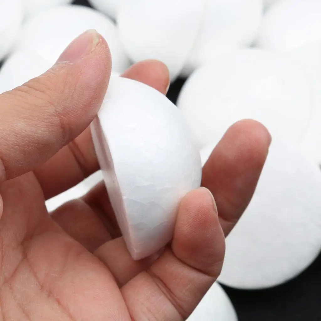 50pcs 50mm White Modelling Craft Polystyrene Foam Balls Spheres DIY Material