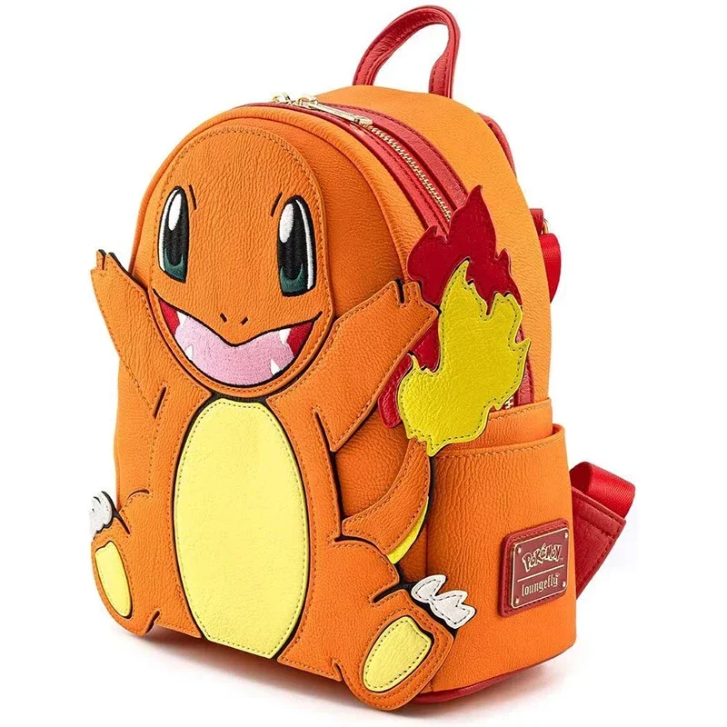 Loungefly Pikachu Charmander plecak dla kobiet Anime Cosplay torba na ramię z podwójnym paskiem mini plecak ze skóry PU