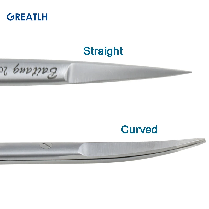 Nożyczki do tkanek ze stali nierdzewnej prosto głowy zakrzywione głowy nożyczki autoklawowalne wskazał narzędzia chirurgiczne 1 sztuk