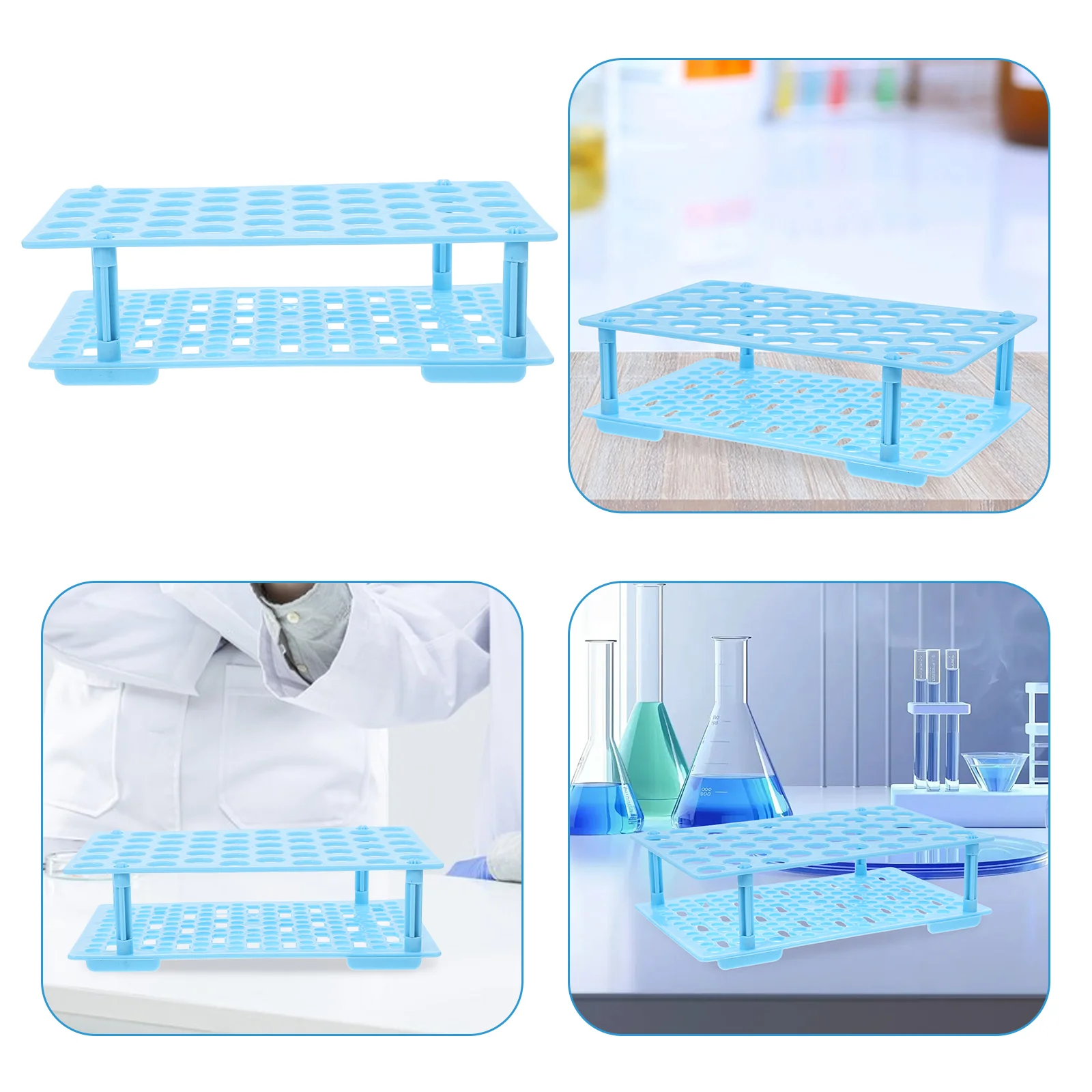 Centrifuge Tube Rack ชั้นวางทดสอบผู้ถือพลาสติก Lab Centrifugal Book Collector หลอด