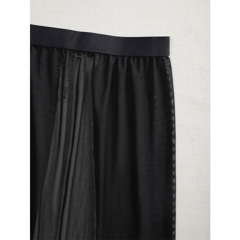 Malha sólida ver através de praia cobrir mulheres sexy cintura alta fenda saia longa verão 2025 nova moda casual senhora saias cobrir ups