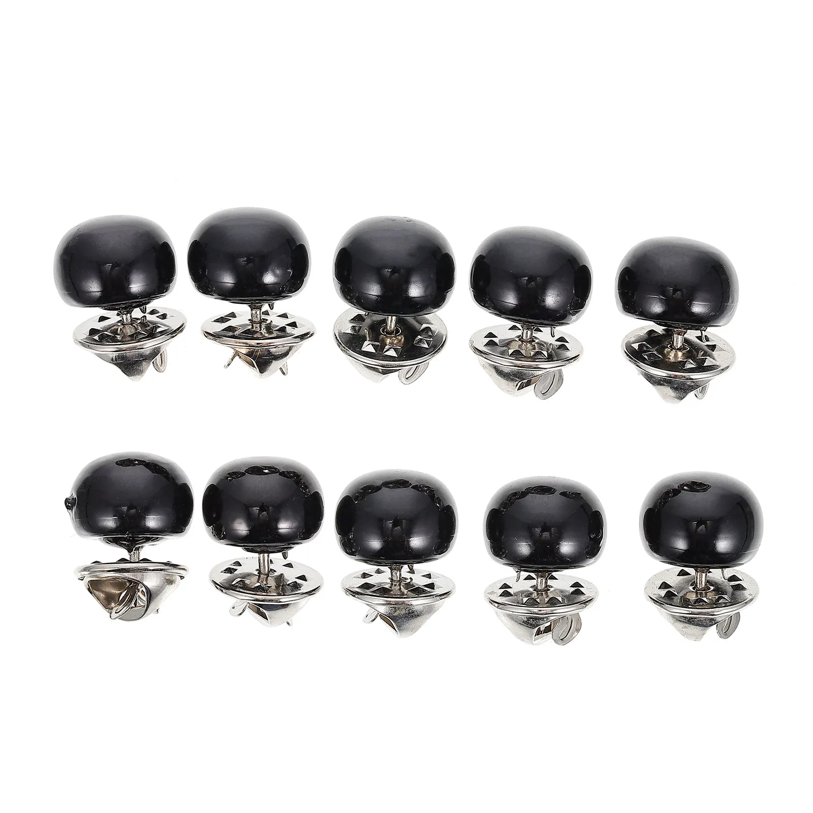 

Invisible Snaps No Sew Buttons for Shirts Small Brooch Black Pin Shirtpin Decoration Metal