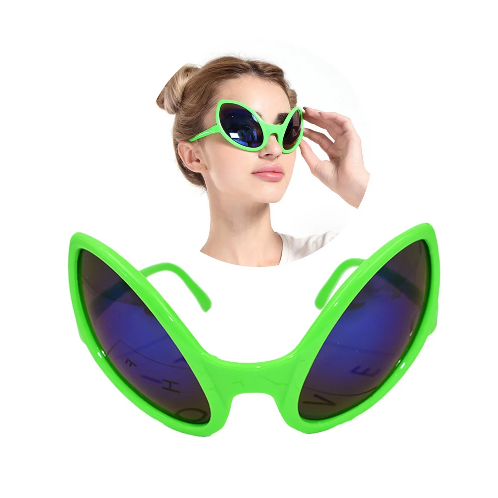 Grappige Alien Brillen Groen Lichtgewicht Comfortabele Zachte Textuur Grappige Party Props Maskerade Dans Festival Bril