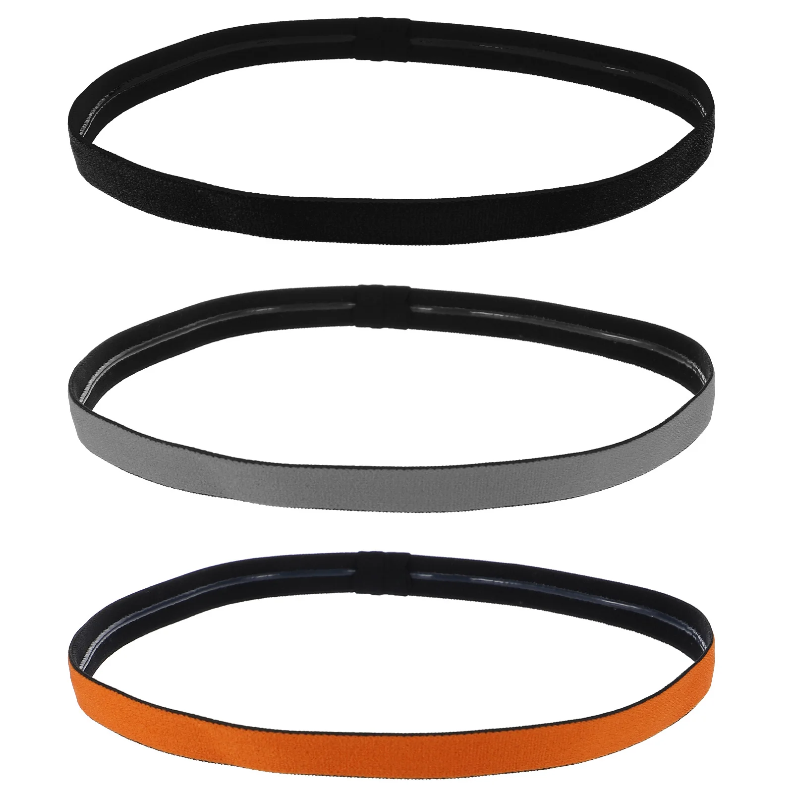 

3Pcs Non-Slip Silicone Men Sports Headband Elastic Sweatband for Basketball Football Exercise Headband for Men