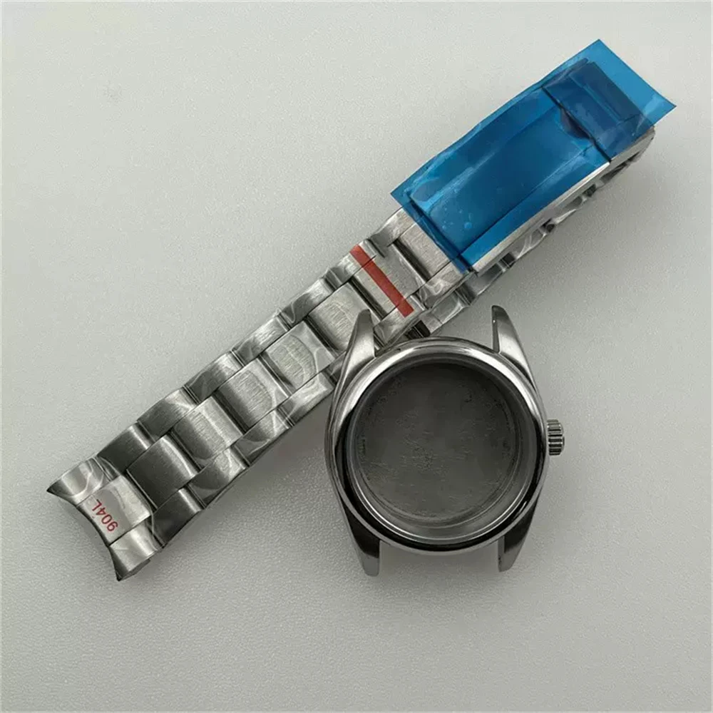 NH35 Case 36mm, Stainless Steel Watch Case Strap, 20mm Brushed Strap, Sapphire Glass Case, for NH35 NH36 4R35A 4R36A Movement