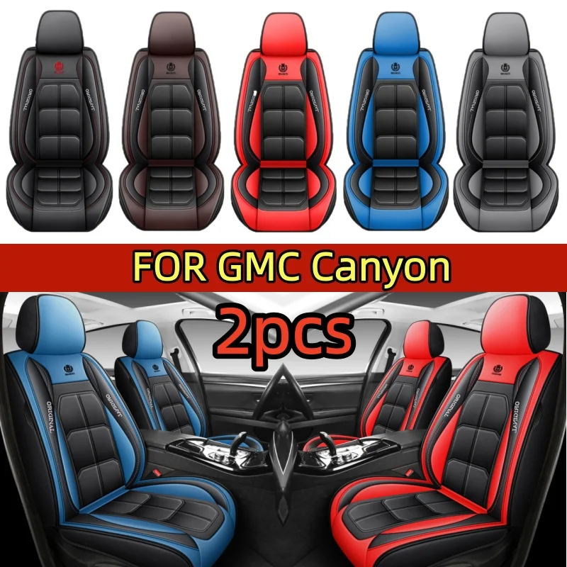 

Чехлы на автомобильные сиденья FOR GMC Canyon, передние одноместные чехлы из искусственной кожи, мягкие и удобные, водонепроницаемые и износостойкие