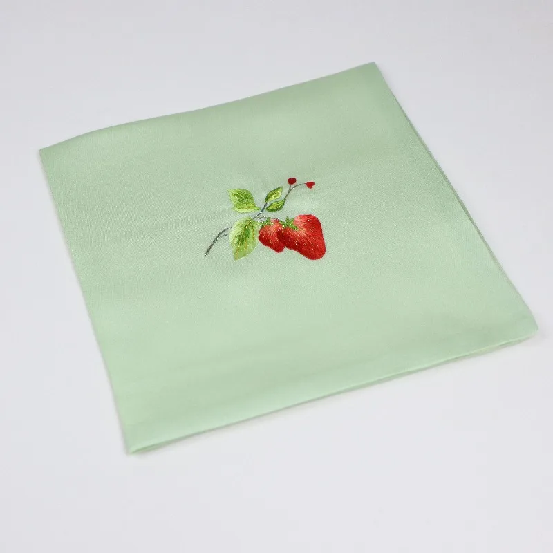 35x35CM Hand-embroidered Silk Handkerchief Washcloth