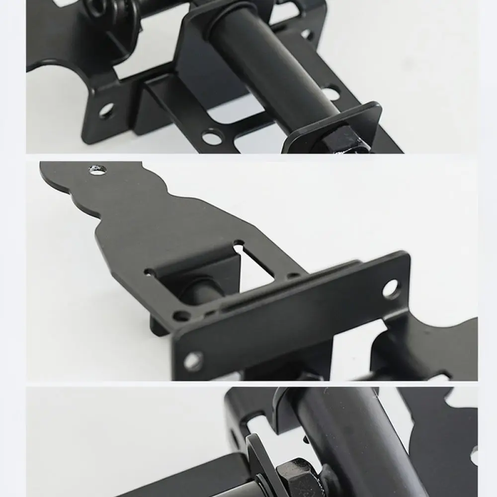 Self Closing Gate Hardware Spring Hinge Latch For Outdoor Garden Wood Fence Pvc Door Heavy Duty Iron Supply