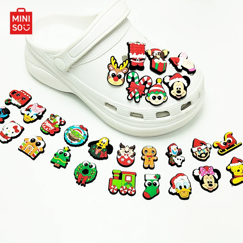 مينو 1-27 قطعة حذاء عيد الميلاد سحر الصنادل سحر قباقيب الزينة اكسسوارات لمهرجان تزيين هدايا الاطفال #3