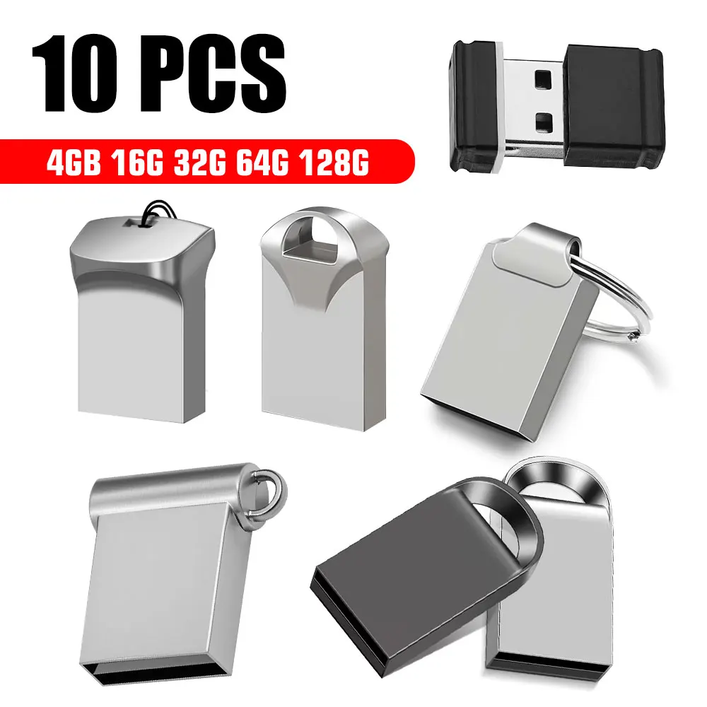 10 قطعة/الوحدة شعار مجاني محرك فلاش usb2.0 محرك القلم 1 جيجابايت 2 جيجابايت 8 جيجابايت 16 جيجابايت 32 جيجابايت 64 جيجابايت مقاوم للماء معدن صغير بندريف ذاكرة عصا u القرص u