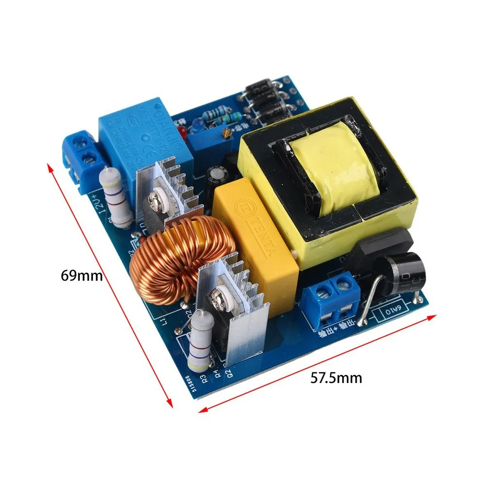 DC 12V to DC 200‑500V ZVS Boost Charger Board 220W High Voltage Step‑up Module Full‑charge Auto‑Stop Adjustable Cut‑off Voltage