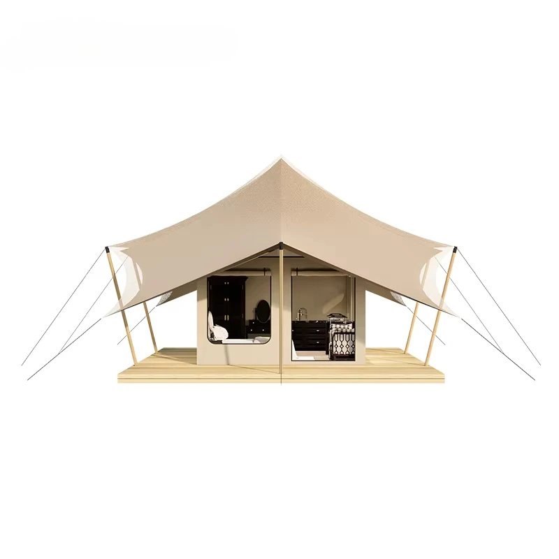 customize Supplier Manufactures Windproof and Dust-proof Fabric Wild Glamping Stretch Tent