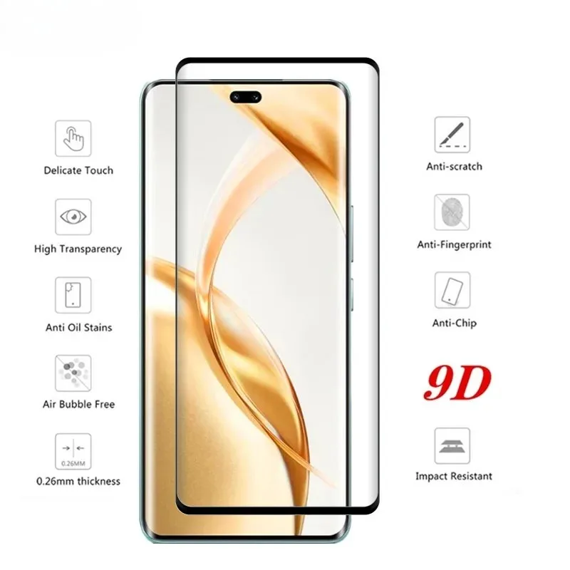 4in1 for Honor 200 Series Screen Protector 9D Anti-Scratch Front Film and Soft Fiber Lens Film for Honor 200