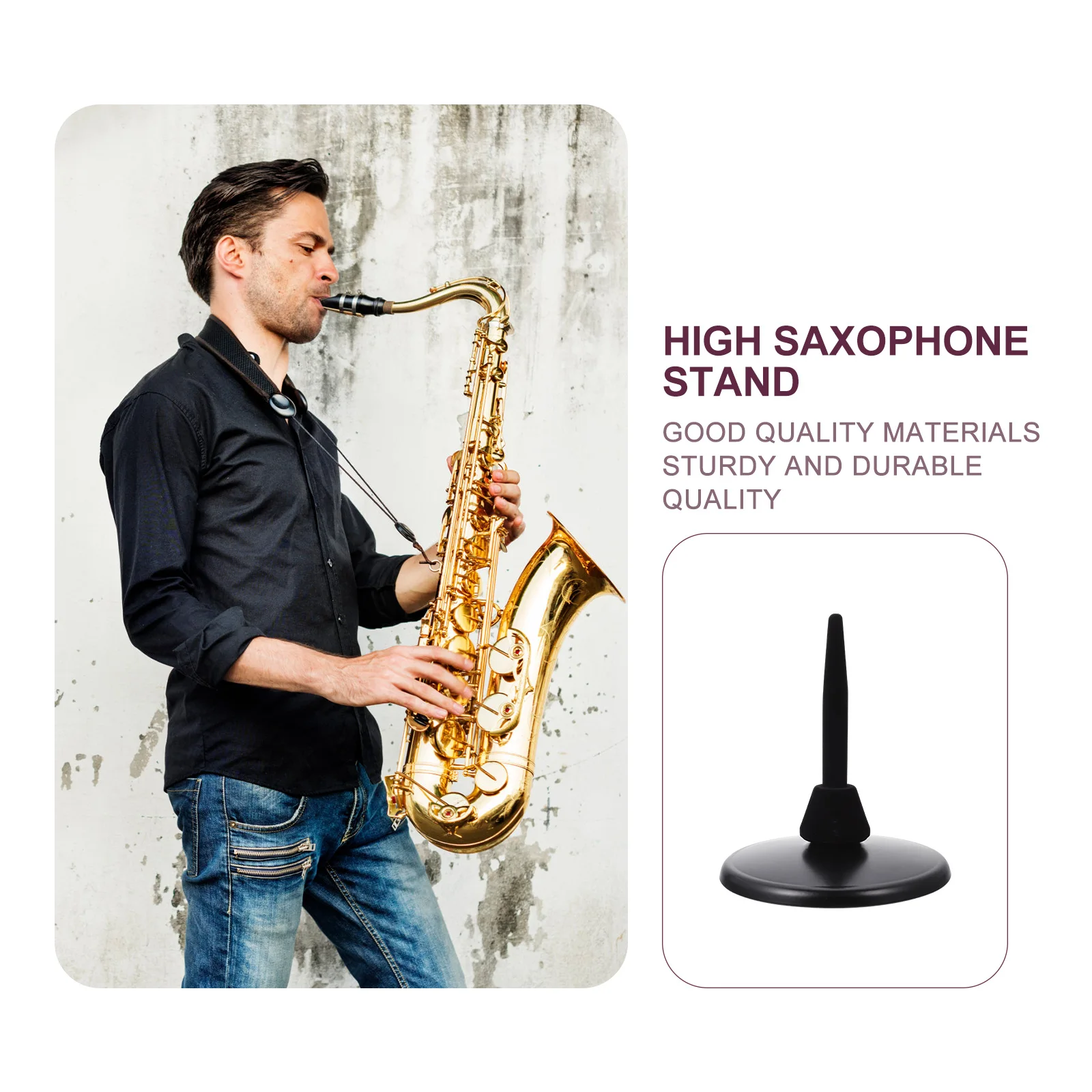 

Flute Clarinet Flute St Rack Black EVA Sponge Round Bottom Design Sturdy Stable Clarinet St Display Holder