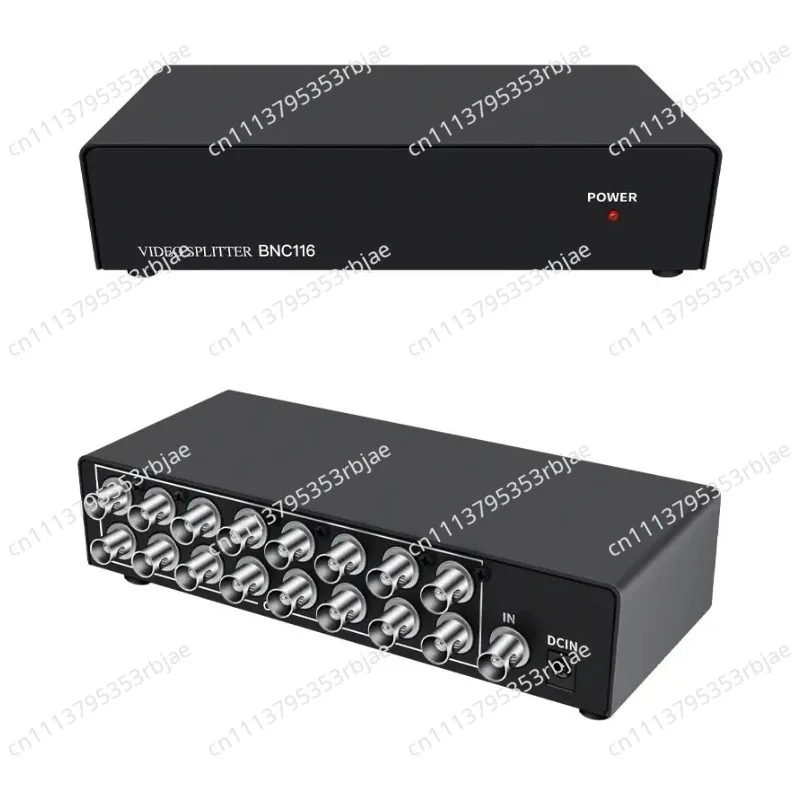 Video BNC distributor 1 in 16 out 16 port monitoring distributor 1x16 350M bandwidth HD 1080P