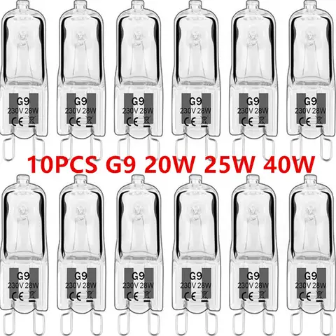 1/10PCS G9 230V 18W 20W 25W 33W 40W 60W LED Lamp Bulbs Inserted Beads Crystal Lamp Halogen Bulb  Eco Halogen Light Bulbs Capsule