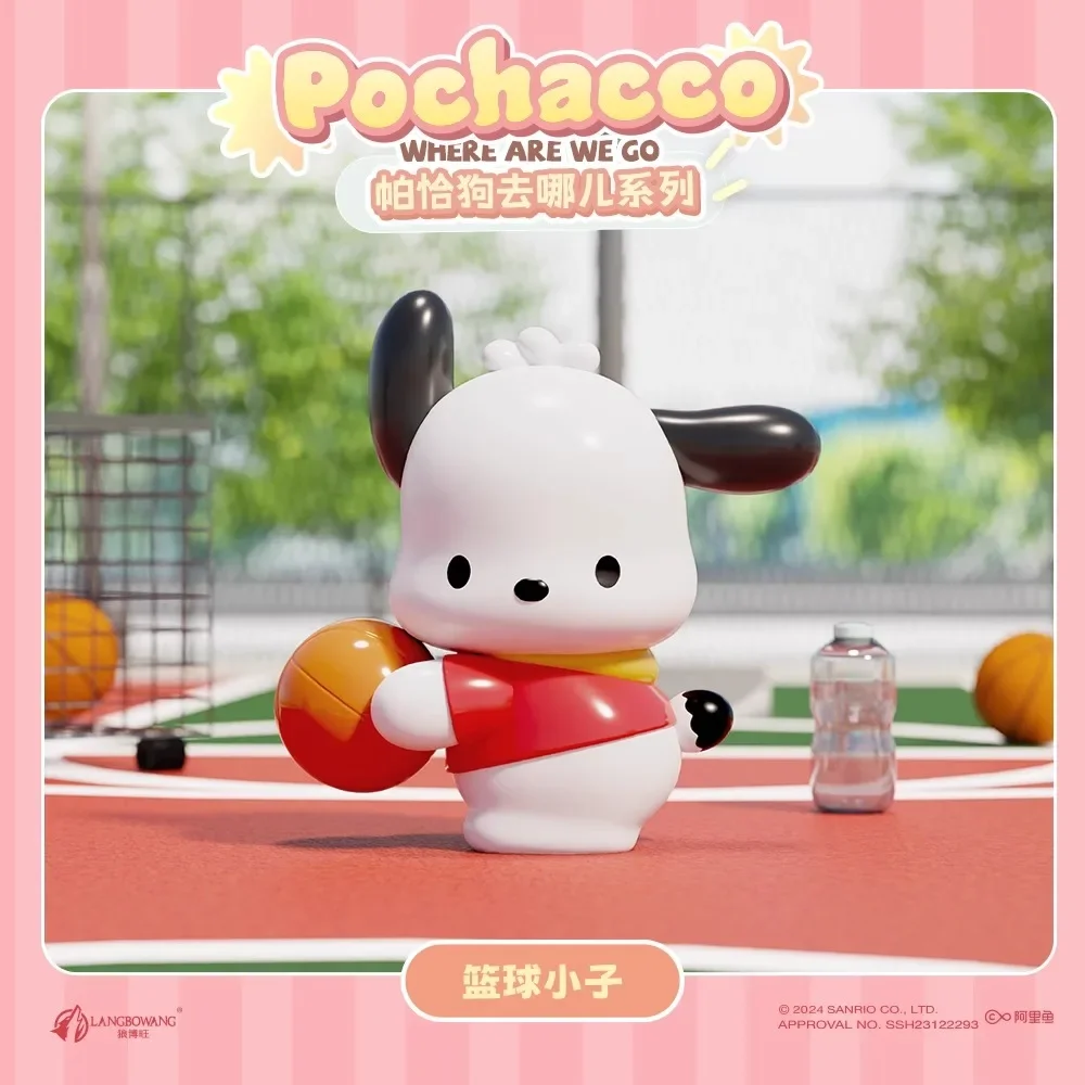 Hot Cartoon Anime Figures Sanrio Pochacco Peripheral Model Action Figure Toys Desktop Decoration Ornament Gift For Children Boy