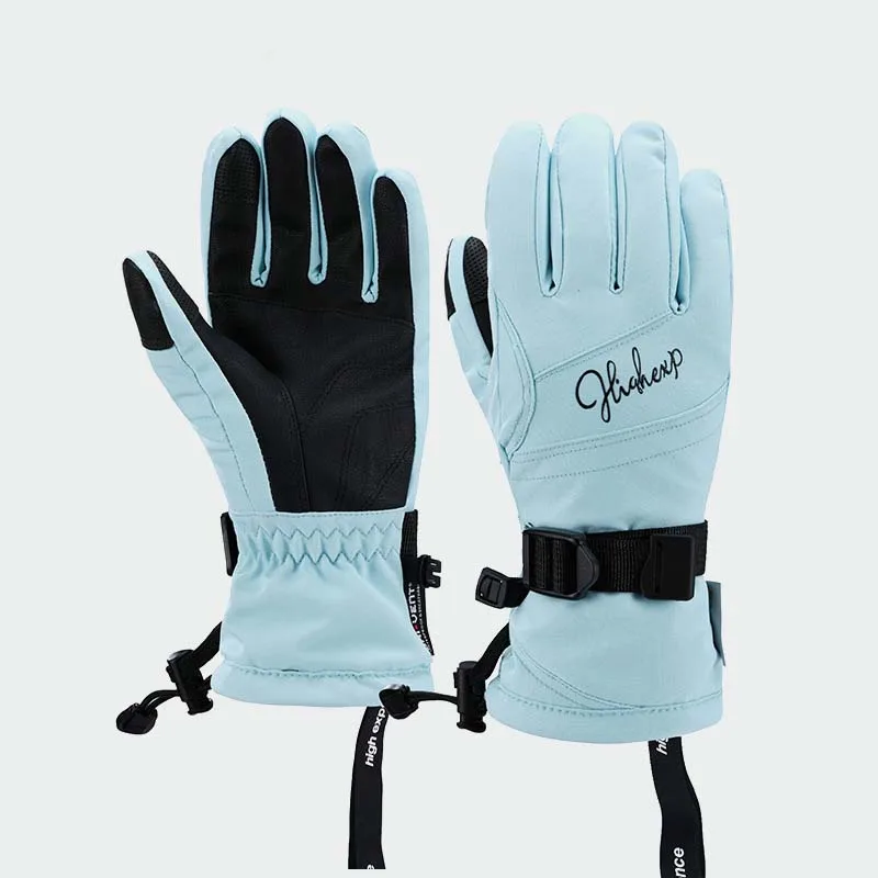 

2025 New Solid Winter Ooutdoor Skiing Gloves Warm Snow Sports Casual Adult Women Men Ski Gloves Polyester Windproof Ski Glove