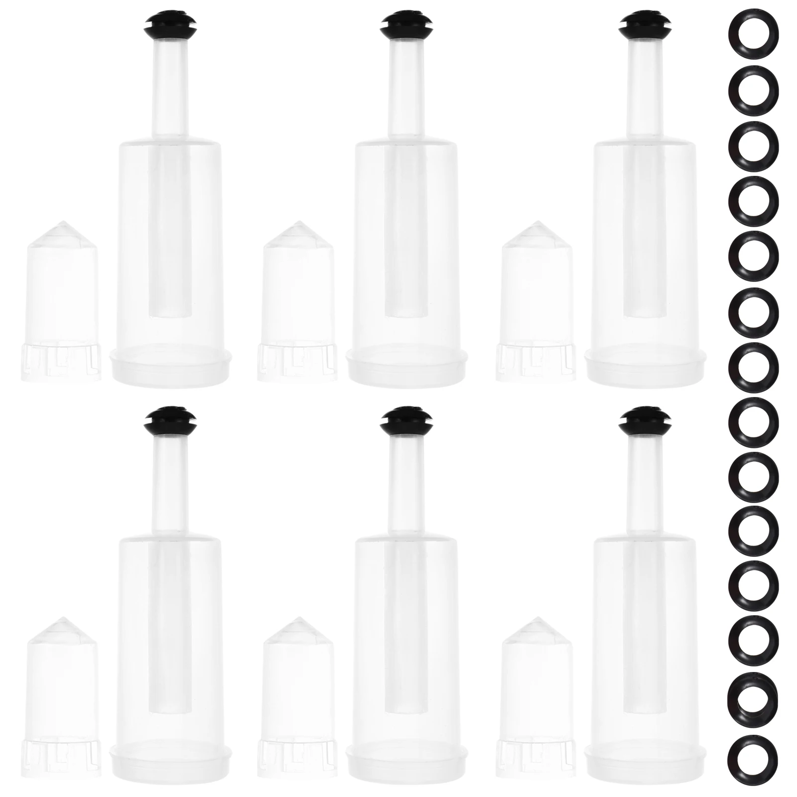 

1Set Three-Piece One-Way Valve Air Locks for Brewing Fermentation Stopper Assorted Color Silicone Stopper Wine Beer Home Brew