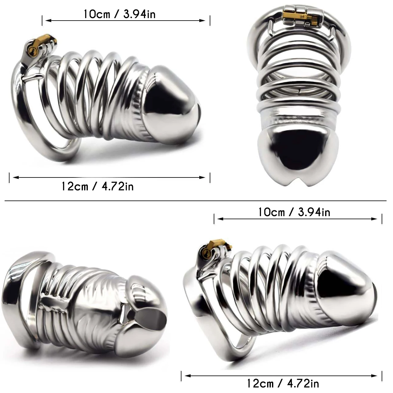 FRRK Male Chastity Belt with Penis Shaped Big Metal Cock Cage For Men Adult 18+ Hollow Design BDSM Sex Products Sexual Toys