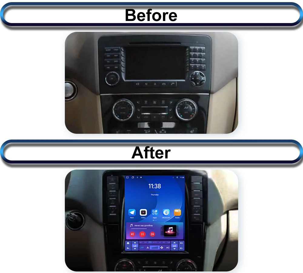 Krando 9.7 "Tesla Android Car Rado Unità principale Gps Schermo verticale per Mercedes-Benz ML W166/GL X166 2012-2015 DSP Wifi Carplay