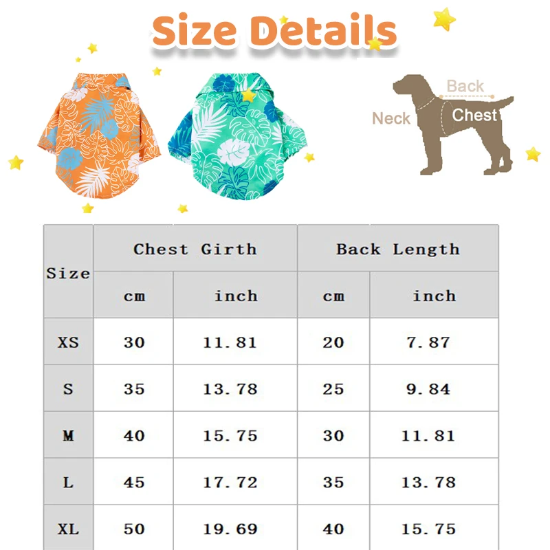 Fashion Dog Shirt Puppy Breathable Coconut Tree Patern Shirt Cat Vest Chihuahua Yorkie Hawaiian Polo T-Shirts Pet Summer Clothes