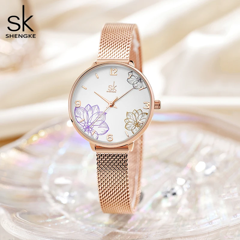 Shengke SK Fashion Watches For Women Ladies Luxury Quartz Relogio Feminino Female Montre Reloj Mujer Zegarek Damski Dropshipping